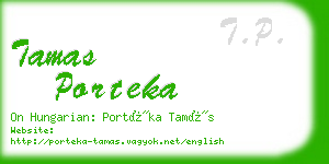 tamas porteka business card